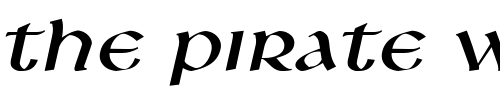 Font : Leo-Extended-Italic 2 Custom Text : The Pirate Way Test your own text here Click to download or to view this font on a tshirt that can be custom printed in Bali